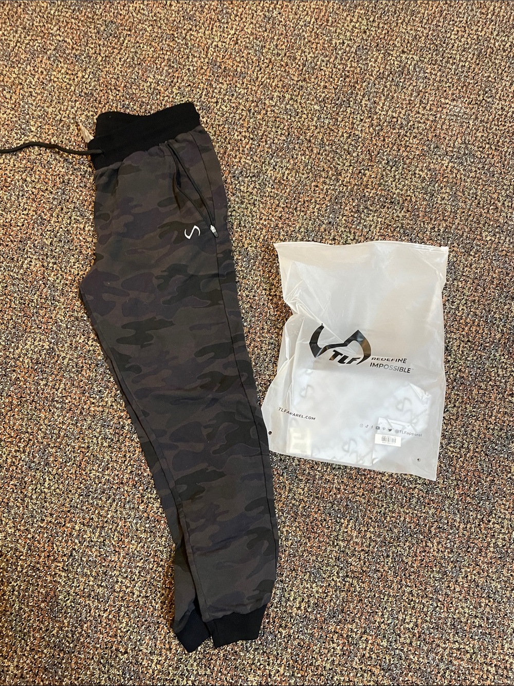 TLF Women's Camo Jogger Track Pants - Black/Grey